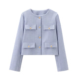 Fongt Women's Autumn And Winter Fashion New 15 Color Jacket Small Scent Style Short Suit Jacket