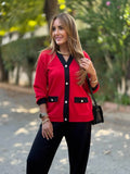 Fongt Autumn And Winter New Small Fragrant Coat Casual Crash V-Neck Knitted Cardigan Long-Sleeved Set Woman