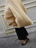 Fongt Wind New Women's Long Languid Languid Collar Long-Sleeved Sweater Casual Knitted Top