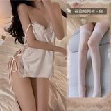 Sexy Pajamas Hot Lace Sling Aja Crocoat Girl Summer Pure Lust Wind Ice Silk High-End Emotional Uniform 2022