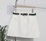 Fongt Shooting Kin Color High-Rise Thin Bag Hip Skirt 2025 New Hundred With Belt A Short Skirt 9997