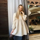 Color A-Line Loose Comfort High Waist