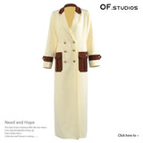Fongt Early Autumn Heavy Industry Tuxedo Splicing Suit Personality Cut Long Coat Female 1820