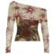 Fongt Lace Splicing Irregular Half-Body Skirt Babes Slimmed Fashion Design Sense Low-Waist Short Skirt