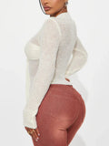 Fongt Front Breast Bow Kinetic Sweater With Sexy Body-Renovation Hottie Light Ripe Wind Pure Desire