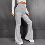 Fongt New Wish Autumn And Winter Fashion Casual Pure Color Micro-Slung High-Rise Trousers Slimming Trousers Women