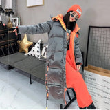 Degrees Winter Thick Warm Parkas Coat Women Down Jacket Female Loose Cotton Long Hooded Down Jacket Windproof Coat