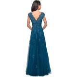Fongt Bridesmaids Troupe Dress Party Host Art Dress High Waist Thin V-Neck Shoulder