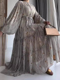 Fongt Fashion Printing Bohemian Style Dress In Autumn 2025