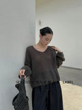 Fongt Xixi 13 Lines 2025 Autumn Black Label In Temperament Elegant Mare Knitted Sweater 25411