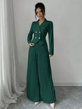 Fongt Women's New Suit Fashion 100-Folded Skirts Two Sets Of Trousers Suit Women