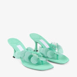 Fongt Mint Green With Skirt Slippers And Fairy Shoes Fashion Wear 2025JC New French Cool-Dragging Black Sandals