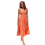 Fongt High-End 2025 Spring And Summer Women's New Sexy Print Slinged Dopamine Wearing Dress Women