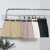 Fongt Shooting Kin Color High-Rise Thin Bag Hip Skirt 2025 New Hundred With Belt A Short Skirt 9997