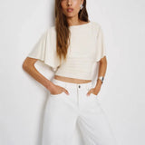 Fongt Women's New Casual Simple Solid Color Back Strapped Clothes