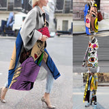 Fongt 2025 Autumn Women's Ebay New Long-Sleeved Clam Coat Print This