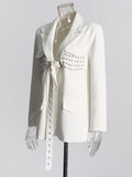 Fongt White Temperament Blazer Women's Autumn And Winter 2025 New Small Casual Loose Korean Dress