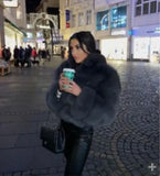Fongt Fur Autumn And Winter New Imitation Fur Turf Warm Hat Fur Coat Woman