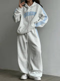 Fongt Jacket Set High Street Cuffs Hair Printing Lazy Wind Loose Leisure Trend Feeling Women