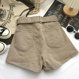 Summer Safari Style Women Denim Pantskirt High-waist Short Slim A-line Jean Skirts Lady Anti-expose Lining Wide-leg