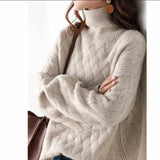 Fongt Sweater Women's Autumn And Winter 2025 New Thick Korean Version Of Loose Lazy Knitting Wool Bottom Shirt