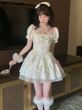 Sexy Princess Kawaii Dress Women Lace Japanese Lolita Party Mini Dress Female Korean Fashion Sweet Designer Dress