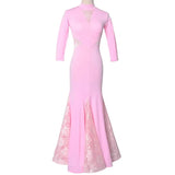 2024 Summer New Fashion Standard Dance Dress Performance Waltz Modern High Neck Lace Social Elegant Y2k Dresses TH2800-Outfit