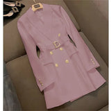 Fongt Fried Street Blaze Jacket Women's Long 2025 Spring And Autumn New Temperament British Wind Single Buckle Wind Wind Wind Wind Buckle Wind