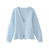 Fongt Women's ZA Autumn/Winter New Sleeve Knitted Coat Knitted Miniskirt Set