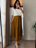 Fongt Spring And Autumn New 100 Folded Wrinkles Skirt Hot Soft Half Dress In Wind