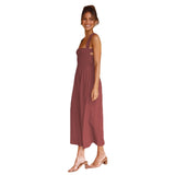 Fongt 2023 Sexy Outback Solid Color Cotton And Linen Collar Sling Dress 22010-Outfit