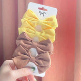 Cute Solid Bowknots Hair Clips For Baby Girls Safty Boutique Hairpins Handmade Barrettes Headwear Kids Hair
