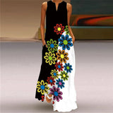 Boho Sleeveless V-Neck Long
