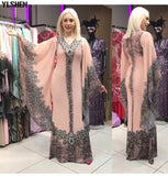 New African Dresses for Women Dashiki Print African Clothes Bazin Riche Sexy Slim Ruffle Sleeve V-neck Evening Long Africa