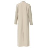 Fongt New Bump Color Splicing British Wind High Street In The Long Suit Wind Coat Woman 1756