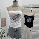 Fongt Diamond Tector Tset Coat Outside Wearing Bra Mat Babes Wrapped Bra Short Open Umbilly Printed Vest 8031