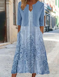 Fongt Ebay Lady Light Mature Temperament Elegant Long Dress Two-Piece Dress-Outfit