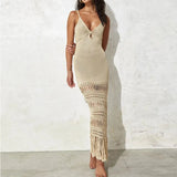 Fongt Sling Knitted Knitted Beach Burqa Strapped Lysobine Swimsuit Beach Dress Sunscreen