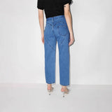 Fongt Thin 2025 New Spring Straight Loose High-Waist Long Straight Jeans Jeans Woman