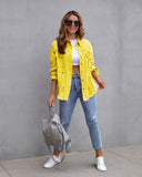 Fongt New Long-Haired Burrowed Denim Jacket Women Autumn Winter Long Sleeve Casual Collar Top