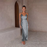 Fongt Spring And Summer Women's New Fashion Solid Color Suspension French High-End Dresses
