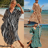 Fongt Robe Beach Coat Beach Vacation Sunscreen Long Dress Bikini Blouse Swimsuit Over A