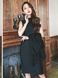 Fongt Stripe Sleeveless Bottom Dress 2025 New Fashion Temperament Vertical Stripe Dress