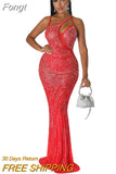 Beautiful Sleevless Cut-Out Crystal Party Dress Gowns Glamour Womens Mesh Rhinestone Long Maxi Dress Birthday