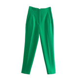 Fongt And Summer 2025 New Fashion Multi-Color Pendant High-Waisted Halon Casual Suit Pants