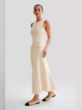 Fongt Temperament Sleeveless Round Collar Knitted Dress In 2025 Summer