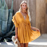 Ruffles Solid Bandeau Mini