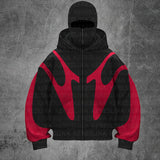Fongt Double Hat Unique Design Hoodie Autumn And Winter New Men's And Women's Same Loose Y2K Jacket