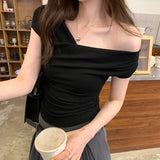 Sense Of Design, A Slim, Slim, Elastic, Short-Sleeved T-Shirt, A New Hot Girl Blouse In