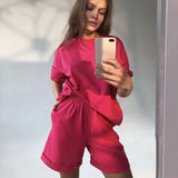 Fongt New Solid Rainbow-Colored Fashion Jacket Two Sets Of Fashion Sports And Leisure Suit Women